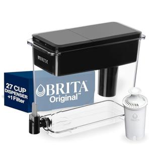Brita UltraMax Large Water Dispenser With Standard Filter, BPA-Free, Reduces Copper, Cadmium and Mercury Impurities, Lasts 2 Months or 40 Gallons, Includes 1 Filter, Kitchen Accessories, Large 27-Cup