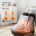 Musugy Shiatsu Foot and Calf Massager with Heat : 2 in 1 Foot Massager Machine with Kneading & Compression for Plantar Fasciitis, Neuropathy, Circulation, Relaxation for Women Man, Up to Size 13
