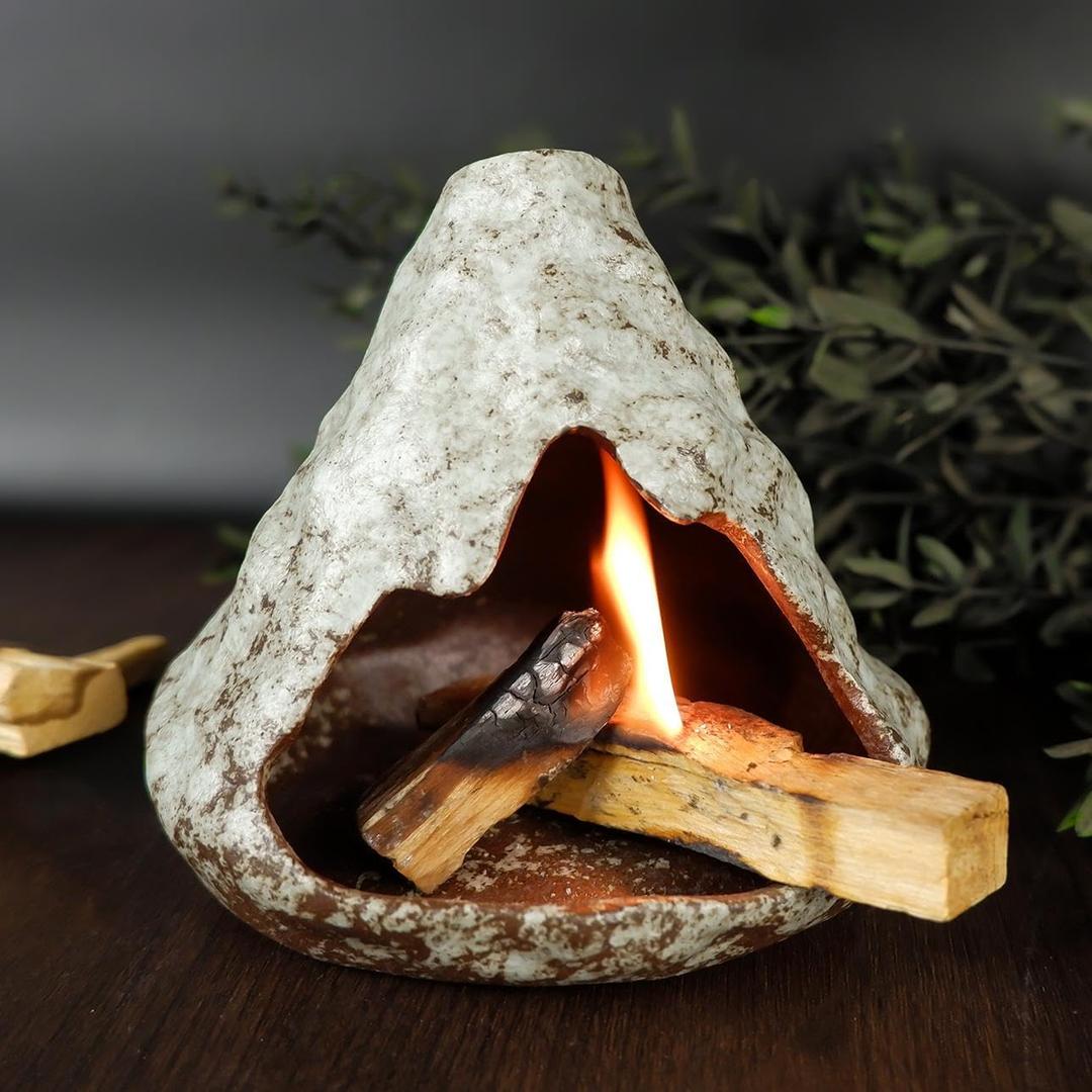 Palo Santo Burner- Zongzi Modeling Incense Holder with Ash Catcher-Perfect for Sage, Sticks, and Copal-Aromatherapy Meditation Gift for Women-Perfect for Yoga, Meditation, and Anxiety Relief