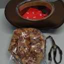 Ultrafun Western Outfit for Women Cowgirl Tassel Sleeveless Vest Cowboy Hat Paisley Bandana Halloween Costumes (Medium, Brown)