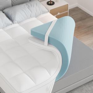 Dual Layer 4.5 Inch Full Memory Foam Mattress Topper, 2.5 Inch Cooling Memory Foam, 2 Inch Thick Pillow Top Mattress Pad Cover for Hard Bed, Soft Fluffy & Pressure Relief
