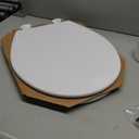 BEMIS 500EC 390 Toilet Seat with Easy Clean & Change Hinges, 1 Pack Round, Cotton White