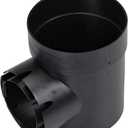 NDS 101* Round Spee-D Catch Basin Drain, 1 Outlet, Connects to 3-Inch and 4-Inch Drain Pipes, Manages Light Water Flows, 6-Inch, Plastic, Black