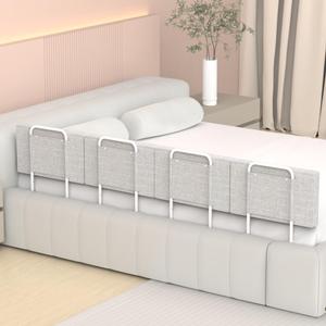 Bed Rail, Bed Rail for Toddlers, Kid, 78.7 Inch Bed Side Rails Safety for Queen, King, Full, Twin, Bunk, Dorm Beds to Prevent Falls, Bed Barrier for Dogs, Easy Installation (Gray, 4 Packs)