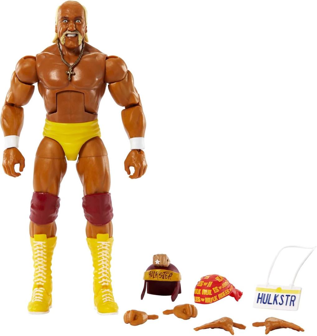 Mattel Hulk Hogan Elite Collection Action Figure, 6-inch Posable Collectible Gift for Fans Ages 8 Years Old & Up