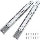 Probrico 1 Pair 22 Inch Soft Close Drawer Slides, Ball Bearing Full Extension Dresser Slides, Side Mount Heavy Duty Drawer Glides Runners