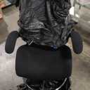 BOLISS 400lbs High Back Wide Comfortable Office Drafting Chair with Flip up Armrests Lumbar Support Adjustable Big Footrest Ring(Black) (BLS-2818HD)