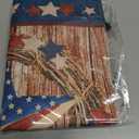 Welcome Patriotic Barn Star Garden Flag with Lights- Solar LED Burlap Mini Small All Seasons Garden Flag Welcome Sign 12x18 Double Sided for Outside Outdoors Patio Lawn Yard Decoration Farmhouse
