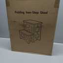 2 Step Stool Foldable, Non-Slip Steps, Folding Step Stool for Adults & Kids, Plastic Stool Pool Ladder, Collapsible Stools 2 Step Ladder for Kitchen Toilet Bedroom Office RV, Holds 330 lbs (Black)