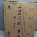 32 * 20 Stone Bath Mat Large Diatomaceous Earth Non-Slip Stone Shower Mat,Diatomite Bath Mat for Bathroom Floor -Natural, Easy to Clean White (1'8" x 2'8" (Rectangular))