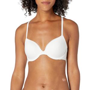 Calvin Klein Womens Constant Convertible Strap Lightly Lined Demi Bra (36C, White)