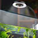 Pawfly 6 W LED Aquarium Light for 1 to 5 Gallon Fish Tanks Clip On Fish Tank Light USB Moving Aquarium Lamp with Full Spectrum Dimmable White Blue Red Green Lights with Timer (Adapter Not Included)