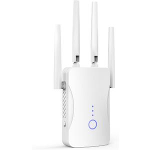 2026 WiFi Extender Signal Booster - 2.4GHz 300Mbps WiFi Booster for Home, Covers Up to 10999 Sq. Ft, Easy Setup, Ethernet Port & Access Point, Stable Internet Performance with 80+ DevicesWhite