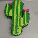 Juvale Cactus Pinata for Taco Party Decorations & Adult Party Decorations - Durable Corrugated Paper with Easy Top-Fill Opening - 16.5 x 11.5 x 3 In, Green