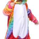 Rainbow Unicorn Onesie Pajamas Animal Costume Halloween Cosplay for Kids (Kids-XS(2-4 Years), G-fish Scales Unicorn)