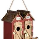 Sunset Vista Designs Welcome to The Woods Decorative Birdhouse, His & Hers