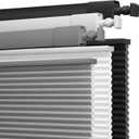 Joydeco No Tools No Drill Window Blinds for Indoor Windows, Blackout Shades Cellular Shades Cordless, No Drill Blinds for Windows, Window Shades for Home, Bedrooms, Doors, Size 27x64