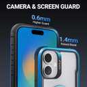 RAPTIC Shield 2.0 for iPhone 16 Pro, Military Grade 13ft Drop Tested, Anti-Fingerprint Anti-Yellowing Clear Case, 6.3 inch, Blue