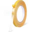 Crtiin 1rolls Double Sided Fabric Tape Heavy Duty, 0.5 in x 66ft/20m, Multifunctional Hem Tape No Sew for Clothes, Curtains, Carpet, Crafts and DIY Projects, Removable Residue (350u Thick,Yellow)