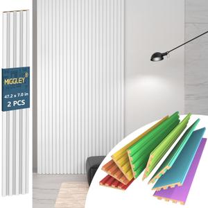 MDF Board Slat Wall Panels, Slat Wall Paneling for Home Living Room Decor, Decorative 3D Accent Panel, Paneles Decorativos para Pared 3D, Soundproof Sound Dampening Absorbing Noise Reducing