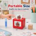 Stickerbox AI Sticker Printer with 2.4-Inch Display, Standalone Inkless Thermal Printer for Kids