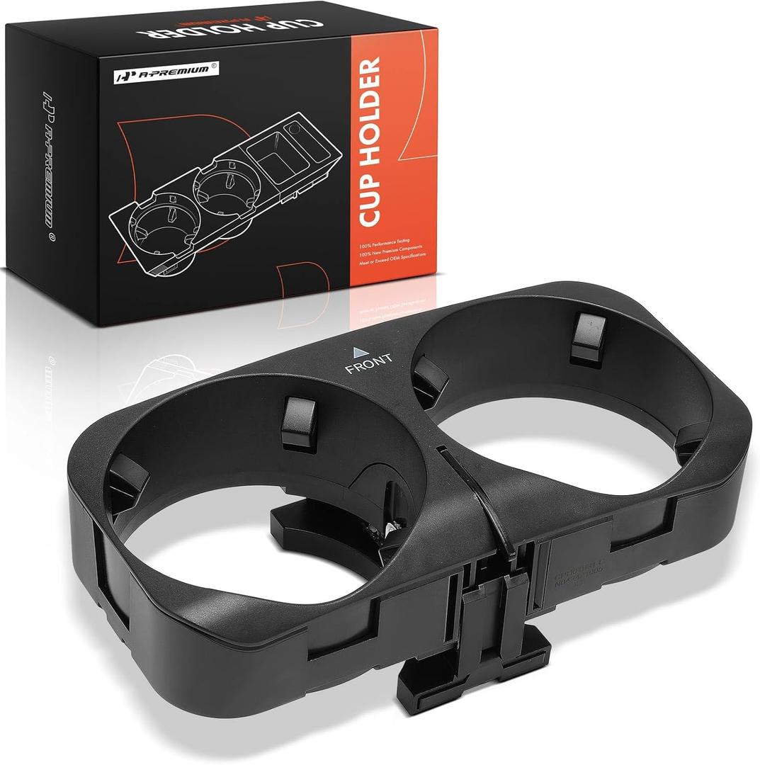 A-Premium Cup Holder Compatible with Mercedes-Benz S550 S600 2007-2013, S63 AMG 2008-2013, S65 AMG 2007-2013, CL500 2007-2013, CL550 2007-2014, CL600, CL63 AMG, CL65 AMG, Center Console, Black
