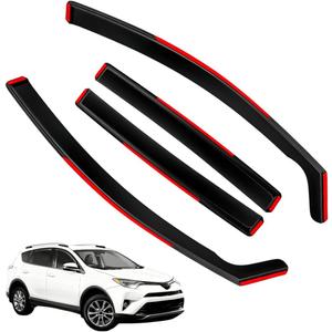 Window Visors Rain Guards FIT 2013–2018 Toyota RAV4 – in-Channel Vent Deflectors 4PC Set All-Weather