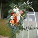 Artificial Wedding Arch Flowers Kit(Pack of 2) for Wedding Arch, Bridal Shower, Ceremony and Reception Backdrop Decoration (Caramel & White)