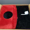 Globlazer Heavy Duty Gothic Cat Tree, 72in Large Cat Tower with Coffin Bed, Sturdy Maine Coon Cat Tree for Large Cats 20 lbs+, Medieval Castle Style with 6 Scratching Posts & Hammock, S72, Black & Red