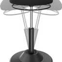 Adjustable Standing Desk Chair - Active Sitting Wobble Stool for Core Strength & Posture, 360° Swivel Leaning Perch Seat for Adults Home Office, Black
