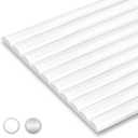STICKGOO 10-Pack Peel and Stick Trim for Backsplash Tile Edge, 12" Tile Edge Trim Self-Adhesive Liner for Corner Decor in White