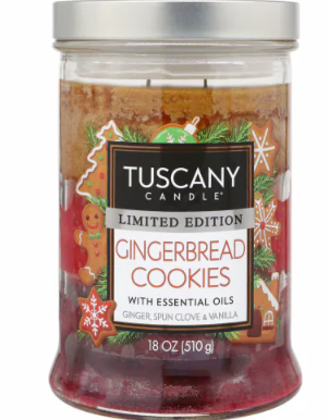 Tuscany Candle Limited Edition 18 0z Gingerbread Cookcies