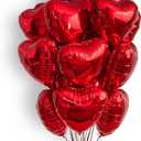 [20 pcs] red Balloons 18" a bunch of Heart Love Foil Helium Balloons, Helium Support Valentines Day Birthday Wedding Bridal Engagement Party Anniversary Mother's Day Decorations