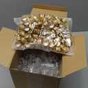 200 Pcs 10ml Mini Plastic Bottles Vials Tiny Jar with Aluminum Screw Lid Cap Clear Plastic Sample Container with Sealed Top Metal Lid for Cosmetic Essential Oil Specimen DIY Craft (Gold)