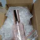 10 Pack 3.4 Oz Pink Glass Spray Bottles, Refillable Fine Mist Atomizers with Rose-Gold Caps, Empty Perfume Bottles for Essential Oils, Body Sprays, Travel