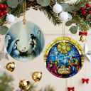 Christian Gifts: Nativity Scene Christmas Ornaments (Religious Christmas Decorations) | Christian Holiday Decor, Holy Family Decoration, Religious Gifts, Baptism Gift & Xmas Gift
