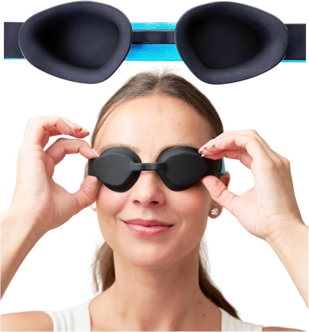 MyHalos Moisture Chamber Glasses for Dry Eyes - Sleep Mask for Dry Eyes - Reusable & Soft - Hydrating Sleeping Mask & Moisture Goggles for Men and Women - Patent Pending