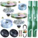 FULAIGE 42" Deck Rebuild Kit for John Deere D110 D130 D105 LA115 LA105 E100, Color: 2xGY21098