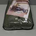 TWODRAPES Olive Green Linen Pinch Pleated Curtains 84 Inches Long 2 Panels for Living Room Bedroom Linen Pleated Hooks Rings Back Tab Light Filtering Loden Moss Green Farmhouse Drapes 84 Inch Length