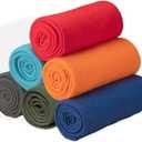 Fleece Throw Blankets Bulk Fleece Blankets Solid Wholesale Lightweight Warm Soft for Pet Bed Sofa Couch Office Wedding Gifts Travel Seasons (Assorted #8,Pack of 6-50x60 Inches)