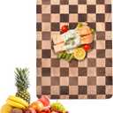 Wood Cutting Board for Kitchen,Dishwasher Safe Checkered Chopping Board with Juice Groove& Handles Thick Wooden Board for Meat Vegetables Fruit Ideal Gift for the Home(15.7"x11"x1")