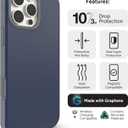 ZAGG SoHo Snap Case for iPhone 16 Pro Max - MagSafe Compatible, 10ft Drop Protection, Graphene-Infused, Wireless Charging, Eco-Friendly, Two-Tone Design, Navy Blue Gray