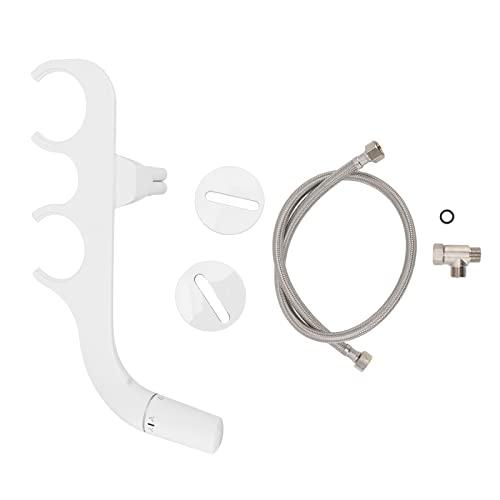 HOHXFYP Bidet Ultra Slim Bidet Attachment, Dual Nozzle Self Cleaning Left Hand Bidet, Ltrasound Welding Soft Water Spray Non Electric Bidet Attachment for Toilet Seat