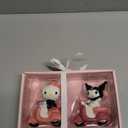 Blue Sky Clayworks Hello Kitty & Kuromi Scooter Salt and Pepper Shaker Set, 7 Licensed Sanrio Collectible