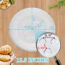 12.5" Microwave Plate Replacement 12 1/2 Inch Universal Microwave Glass Turntable Compatible with GE/Samsung/Panasonic/Maytag/Toshiba/Magic Chef/Daewoo/Amana/Oster and More