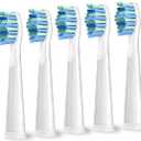 teeteck 5 Pack Electric Toothbrush Replacement Heads Compatible with FairywillToothbrush Heads Compatible with FW-507/508/551/515/917/959/2011,FW-D1/D3/D7/D8 (White)