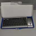 Wireless Keyboard and Mouse Combo, Compact Quiet Wireless Keyboard and Mouse Set 2.4G Ultra-Thin Sleek Design for Windows, Computer, Desktop, PC, Notebook, Laptop (GHKM03)
