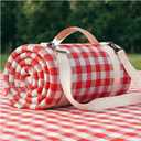 Waterproof Picnic Blanket Outdoor Girlfriend Gf Gifts for Women Sweetest Day Boyfriend 1 First Anniversary Meaningful Cute Romantic Xmas First Valentines Men Him Bf (80''*80'', Plaid Red)