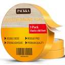 Double Sided Woodworking Tape, 1 Inch x 180 Feet (3-Pack) Double Sided Tape Heavy Duty Adhesive Tape for Wood Template, Mounting Boards MDF Edge Banding, Routing, Anchoring