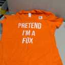 Pretend I'm a Fox Shirt Adult Costume Halloween Orange T-Shirt Small